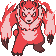 Braveheart battle sprite — Fire and Fighting type final evolution of the Burnsby starter line in Dokimon Quest, highest base stat total of the three starters at 593